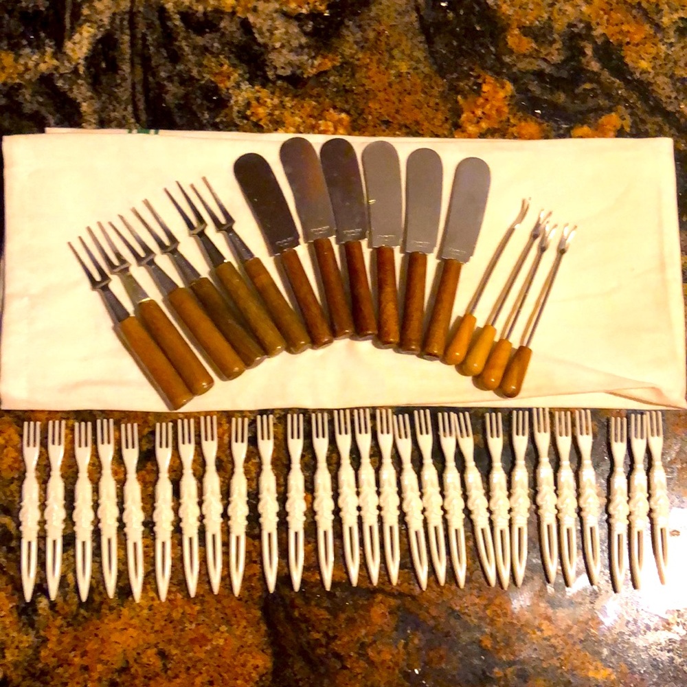 Vintage Appetizer Forks and Knives